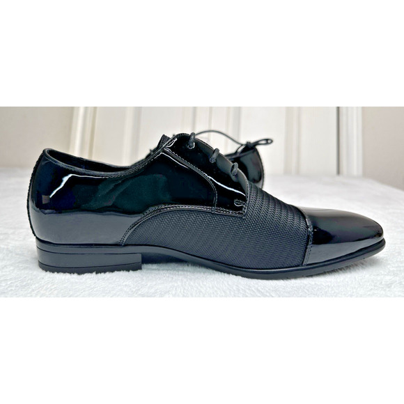 Stacy Adams Pharaoh Oxford Cap Toe Size 8.5W Mens Black Dress Shoes 25530-001 main image 8